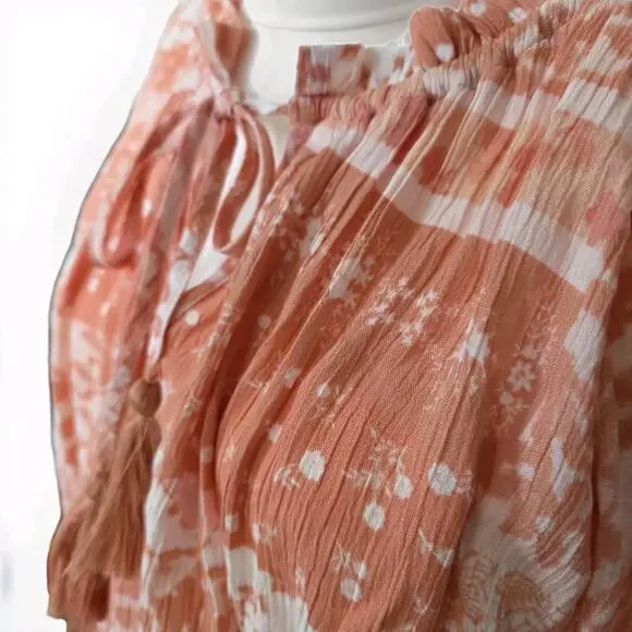 FRYE and CO. Women's Size M Beautiful Spring Boho Maxi Dress - Picture 3 of 10